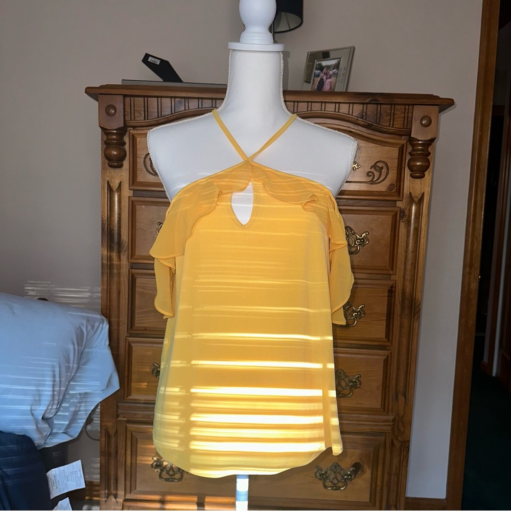 BCBGeneration Yellow Blouse NWT